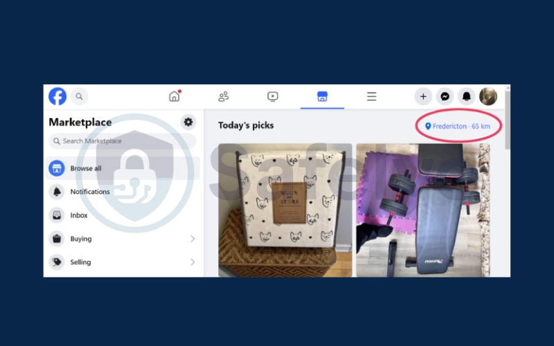 Change Marketplace location in the Facebook browser 2