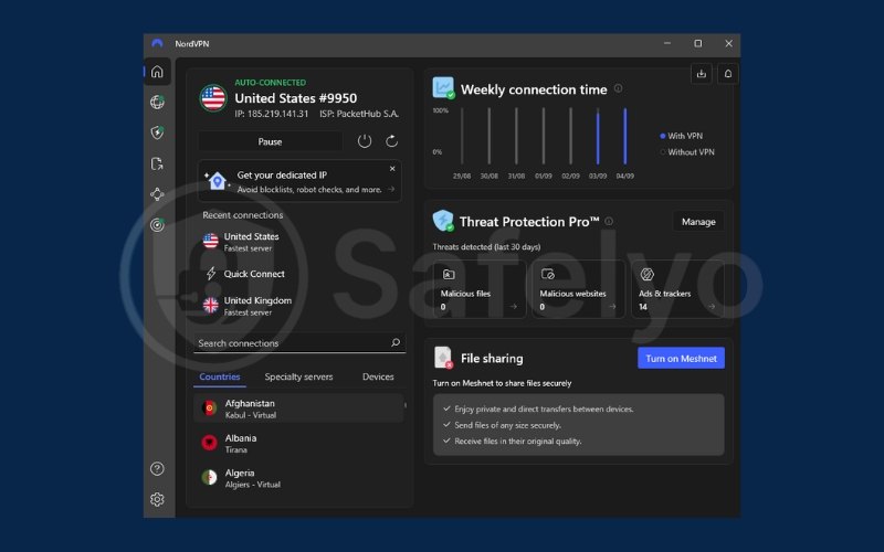 Change your IP address with a VPN
