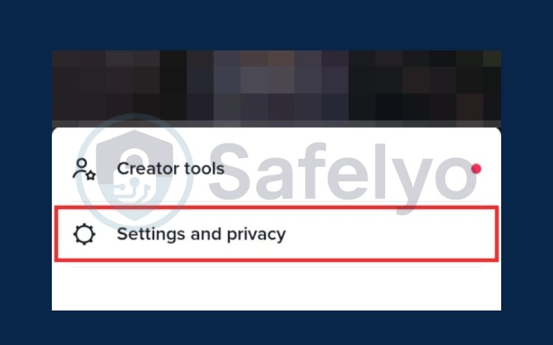 Choose Settings and Privacy