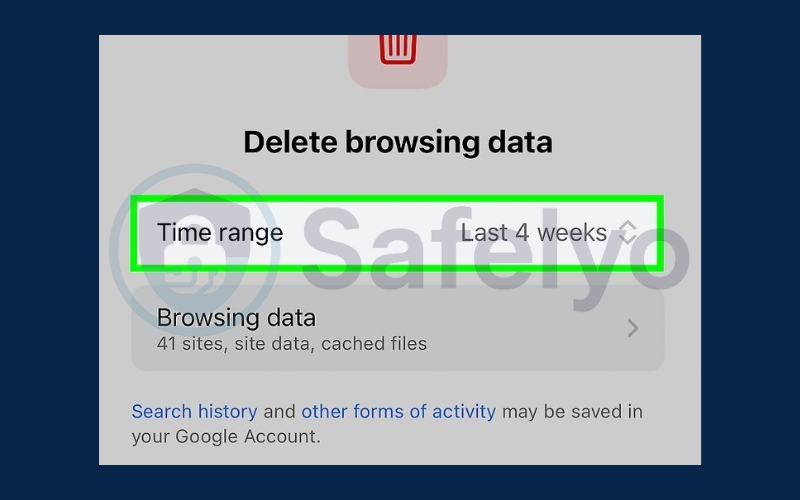 Choose the time range