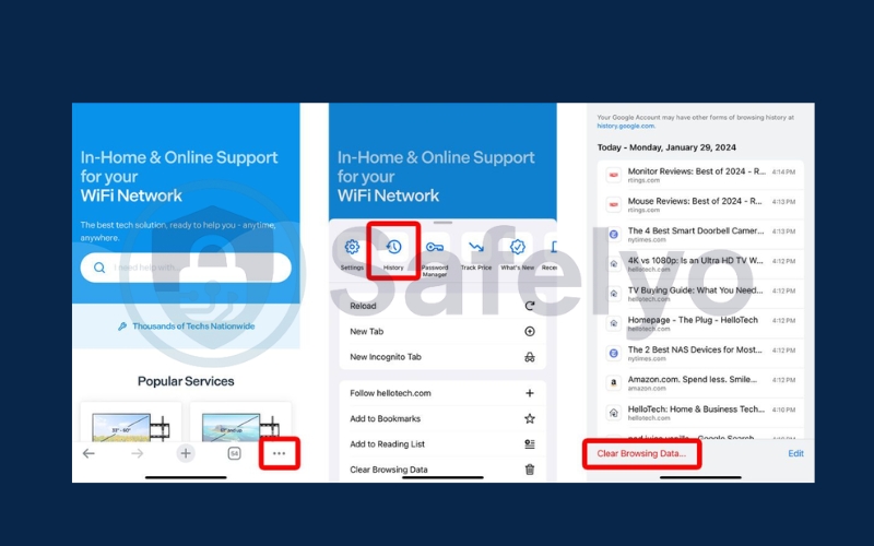 Clear history in Chrome on your iPhone 1