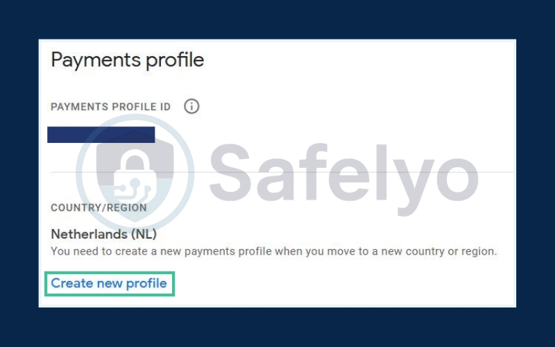 Click Create new profile