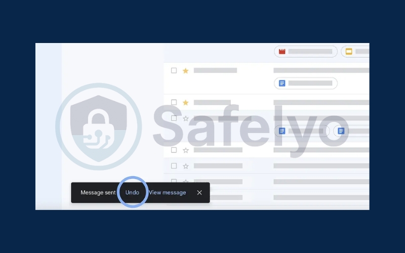 Click on the Undo link