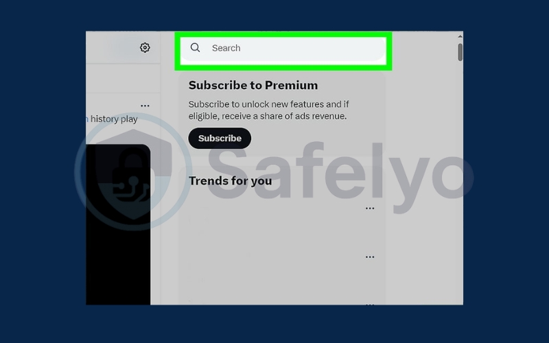 Click the search bar