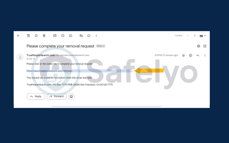 Confirm your opt-out request via email