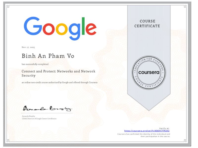 Connect and Protect: Networks and Network Security - Google (Coursera)