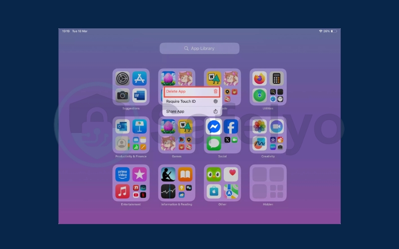 Delete suspicious apps
