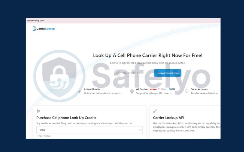 Discover the person's carrier