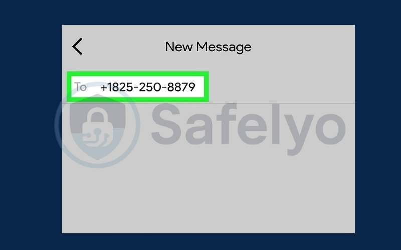 Enter the recipient's phone number