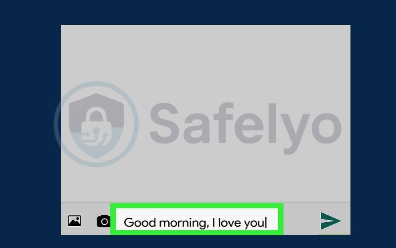 Enter the text message you want to send