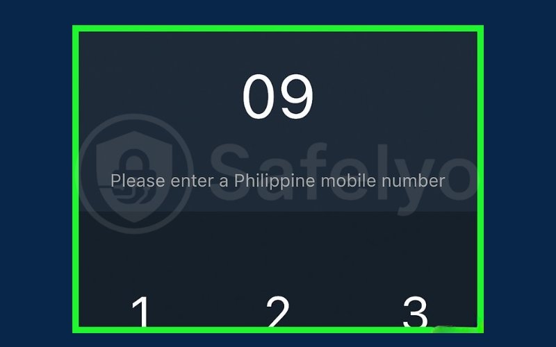 Enter your recipient's phone number