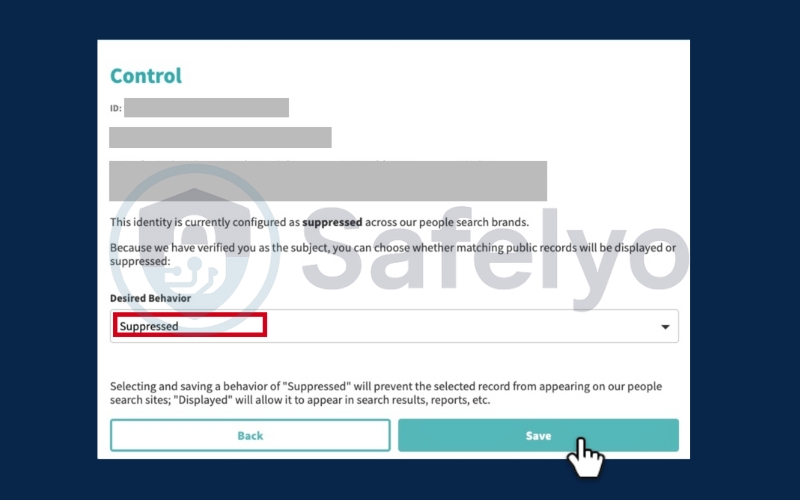 Finalize the suppression request