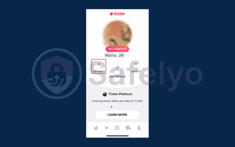 Go the Settings section