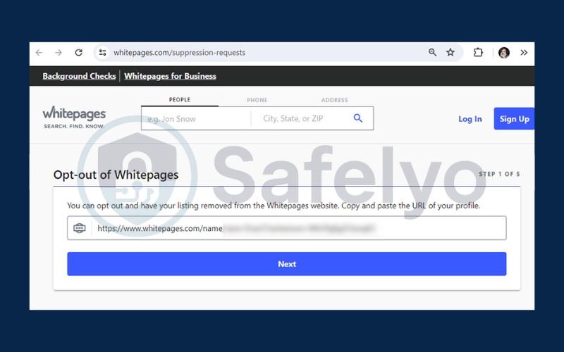 Go to website and paste in the URL