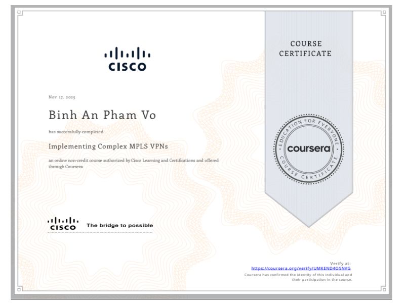 Implementing Complex MPLS VPNs - CISCO (Coursera)