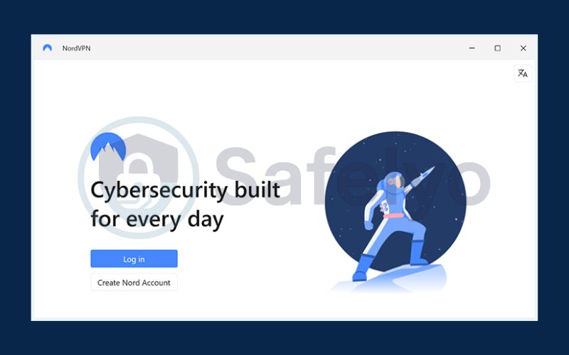 Log in with the account you’ve created