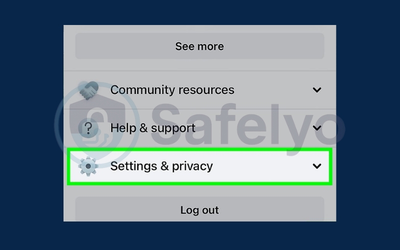 Select Settings & privacy Select Settings & privacy