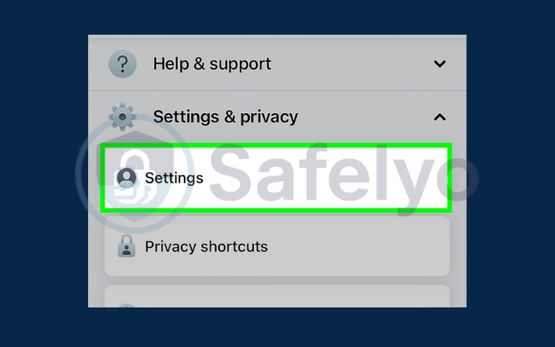 Go to Settings. Go to Settings.