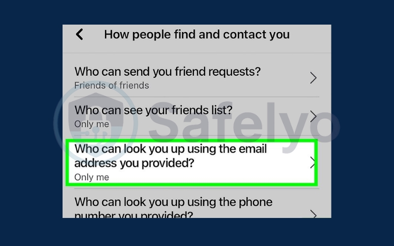 Setting How people find and contact you Setting How people find and contact you