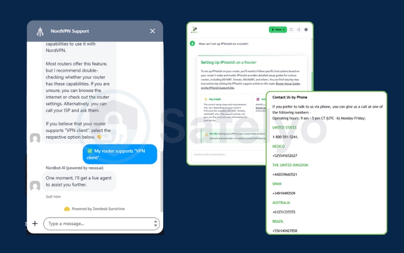 NordVPN vs IPVanish: Customer support