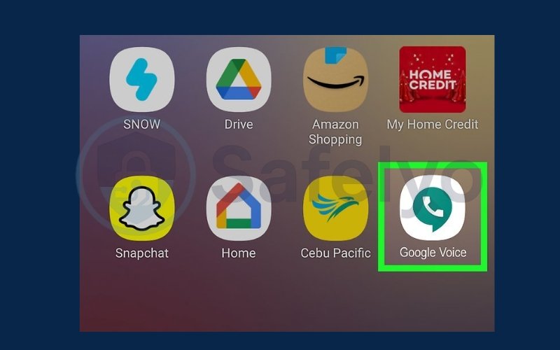 Open the Google Voice app