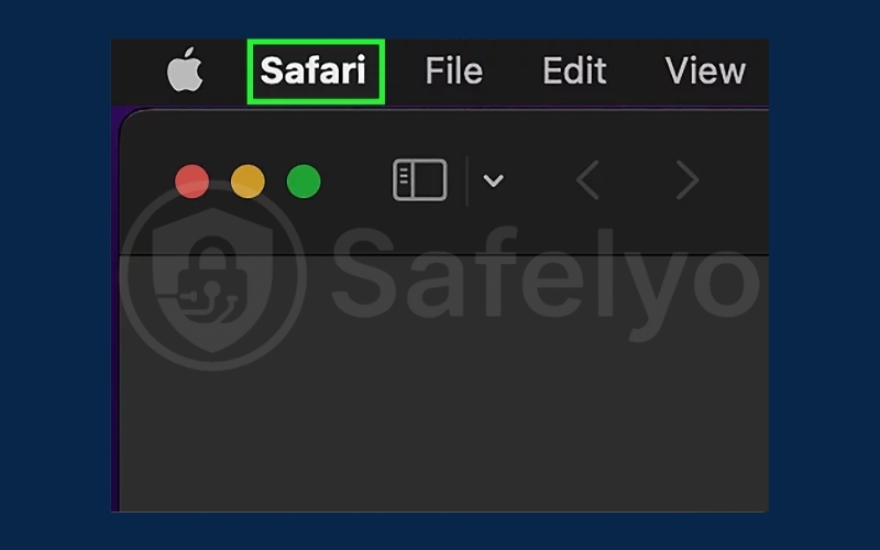 Open the Safari menu