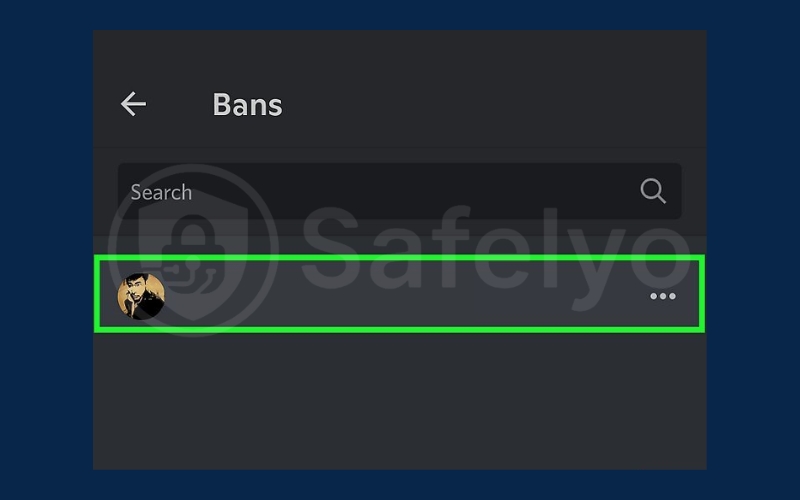 Pick the banned user