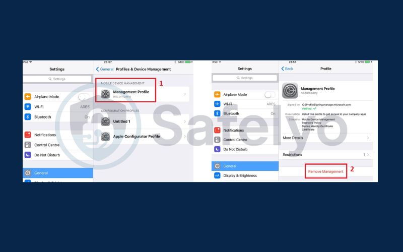 Remove unknown configuration profiles