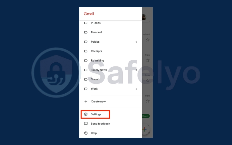 Scroll down and select Settings