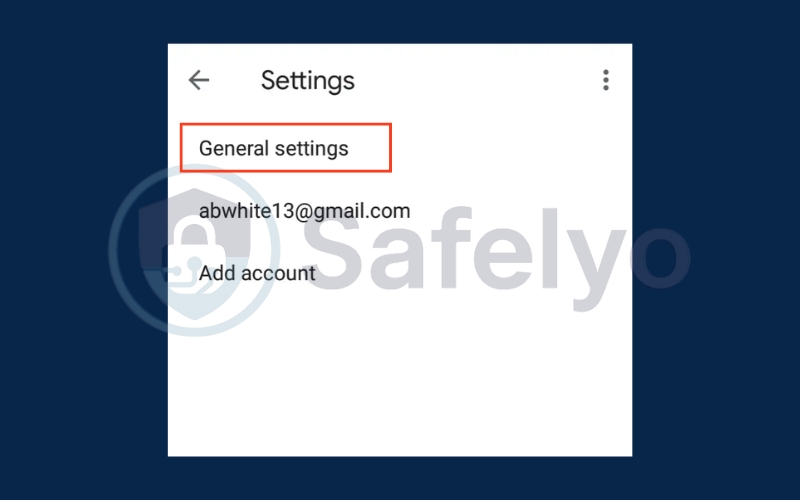 Select General Settings