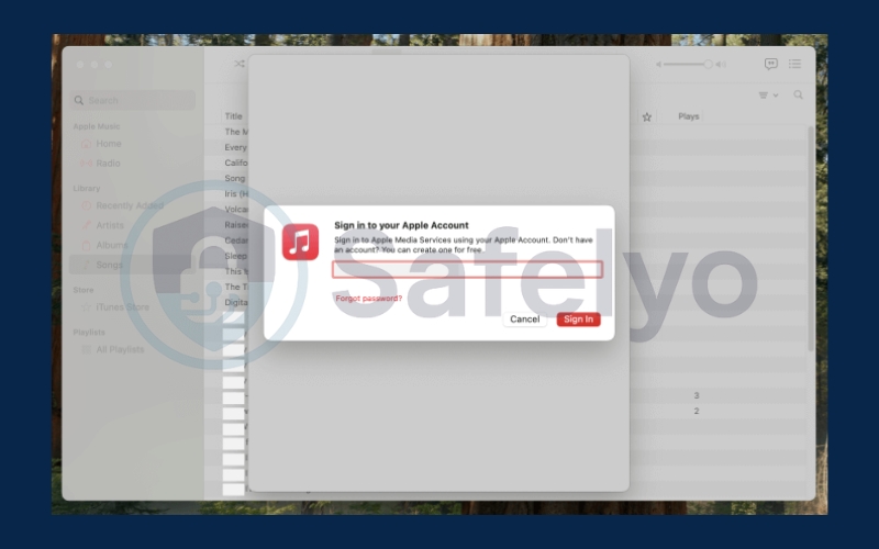 Sign in to your Apple Account