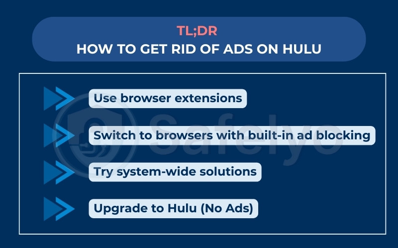 TL;DR – How to get rid of ads on Hulu