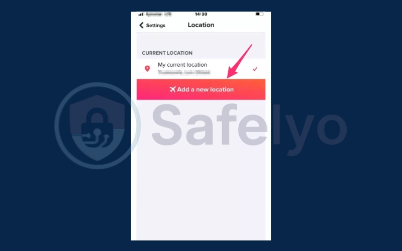 Tap Add a new location