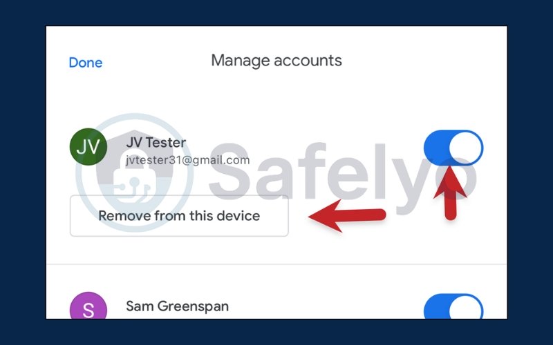 Tap Remove from This Device