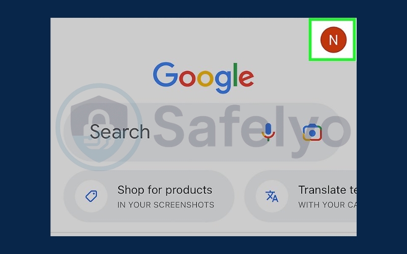 Tap the profile button