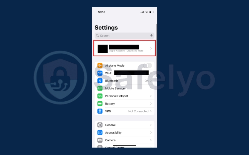 Tap your App ID profile