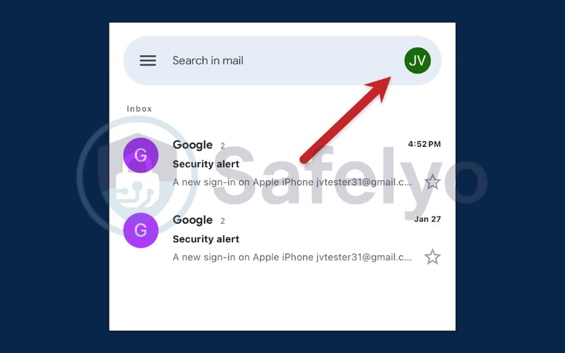 Tap your profile picture in the top-right corner of the screen