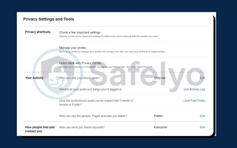 Tighten privacy settings on active profiles