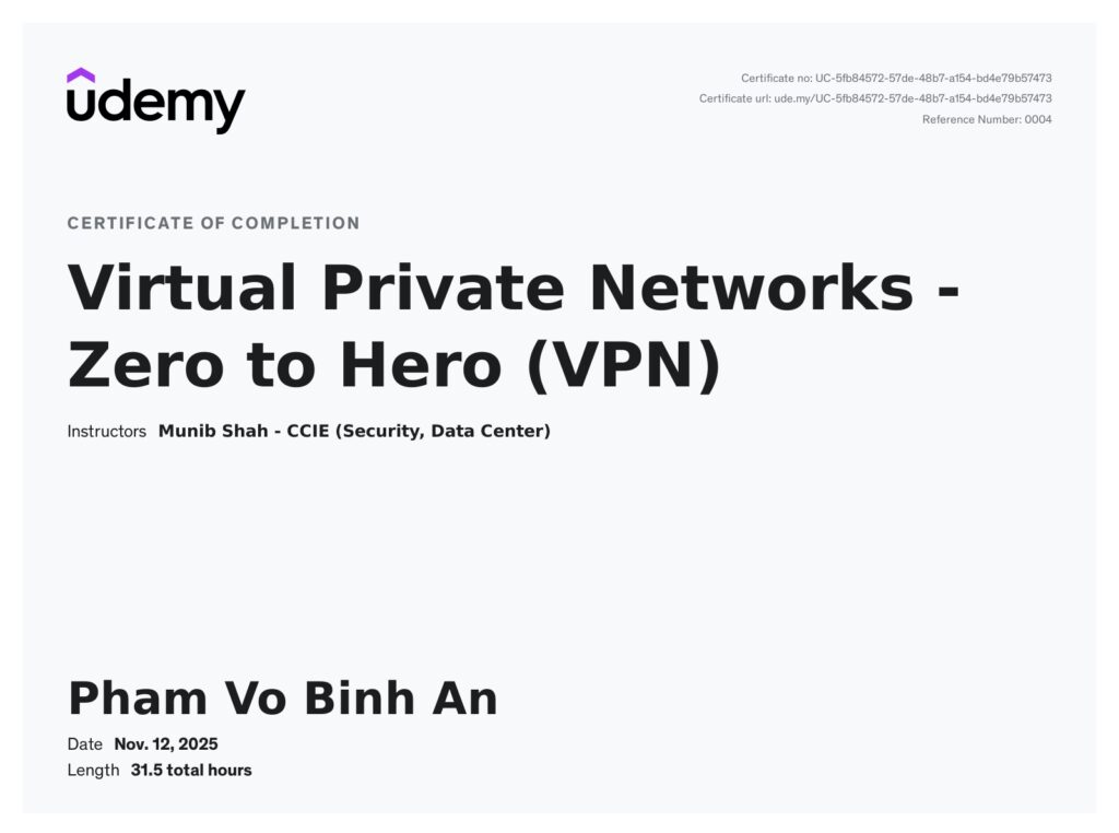 Virtual Private Networks - Zero to Hero (Udemy)