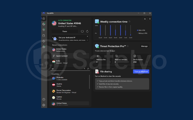 Use VPN to change location