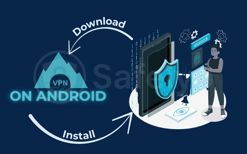 A VPN on Android is usually an application you download and install on your Android device