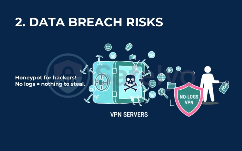 A VPN stores vast amounts of user data becomes a massive honeypot for cybercriminals A VPN stores vast amounts of user data becomes a massive honeypot for cybercriminals