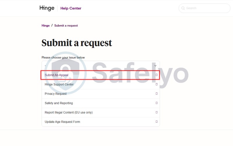 Access the Ban appeal form