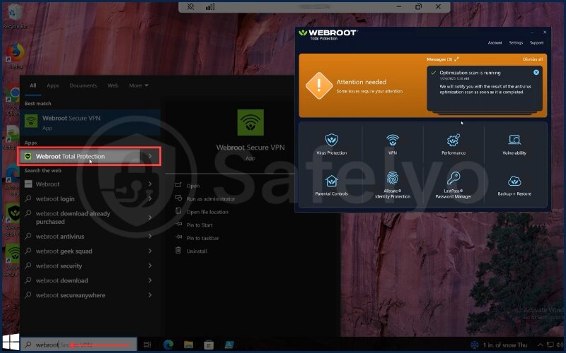 Activate the application