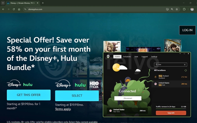 AdGuard VPN unblocks Disney+