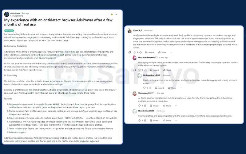 AdsPower Browser reviews on Reddit (updated on April, 2026)