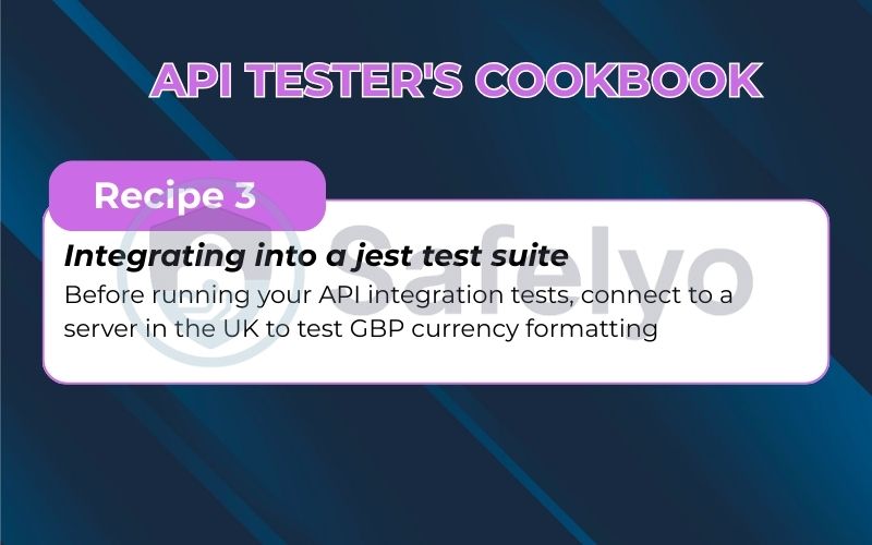 VPN integration recipes to integrate into a Jest test suite VPN integration recipes to integrate into a Jest test suite