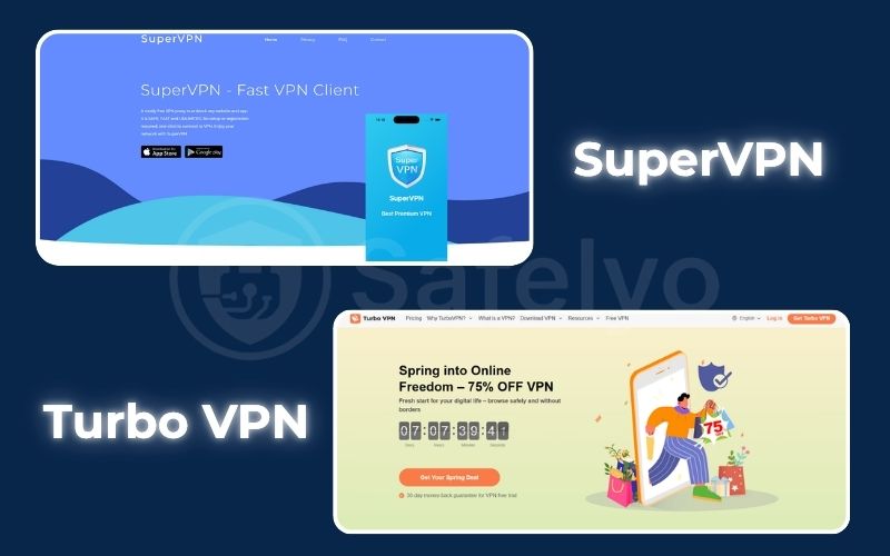 Avoid generic apps like SuperVPN or Turbo VPN