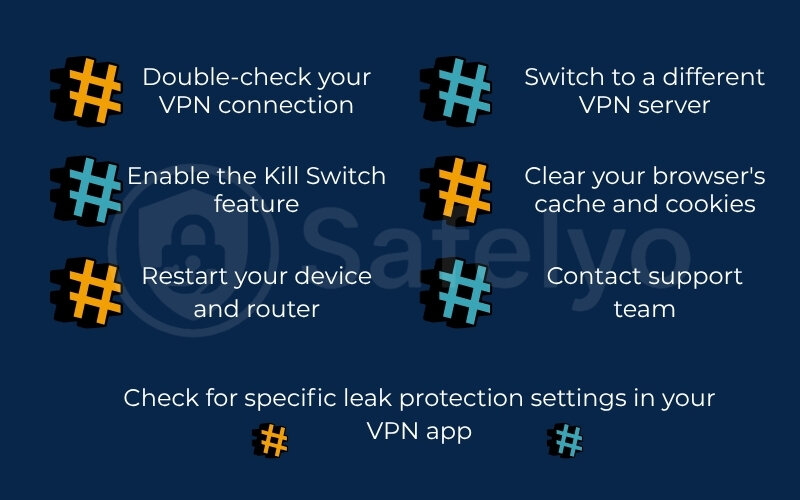 Basic troubleshooting for IP leaks or unchanged IP
