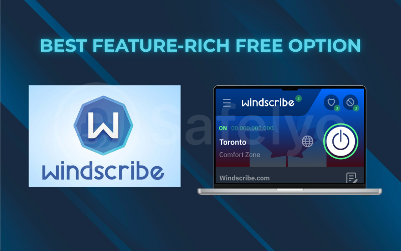Best feature-rich free option: Windscribe